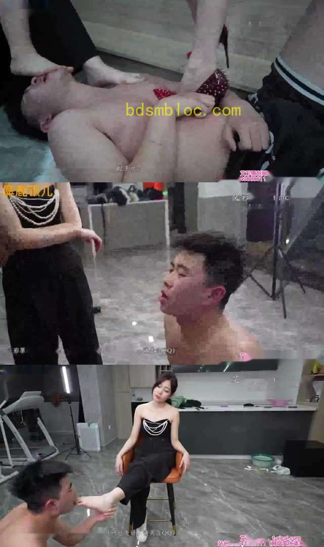 【银儿】高跟踩踏中喝圣水 高跟踩踏中强制舔脚