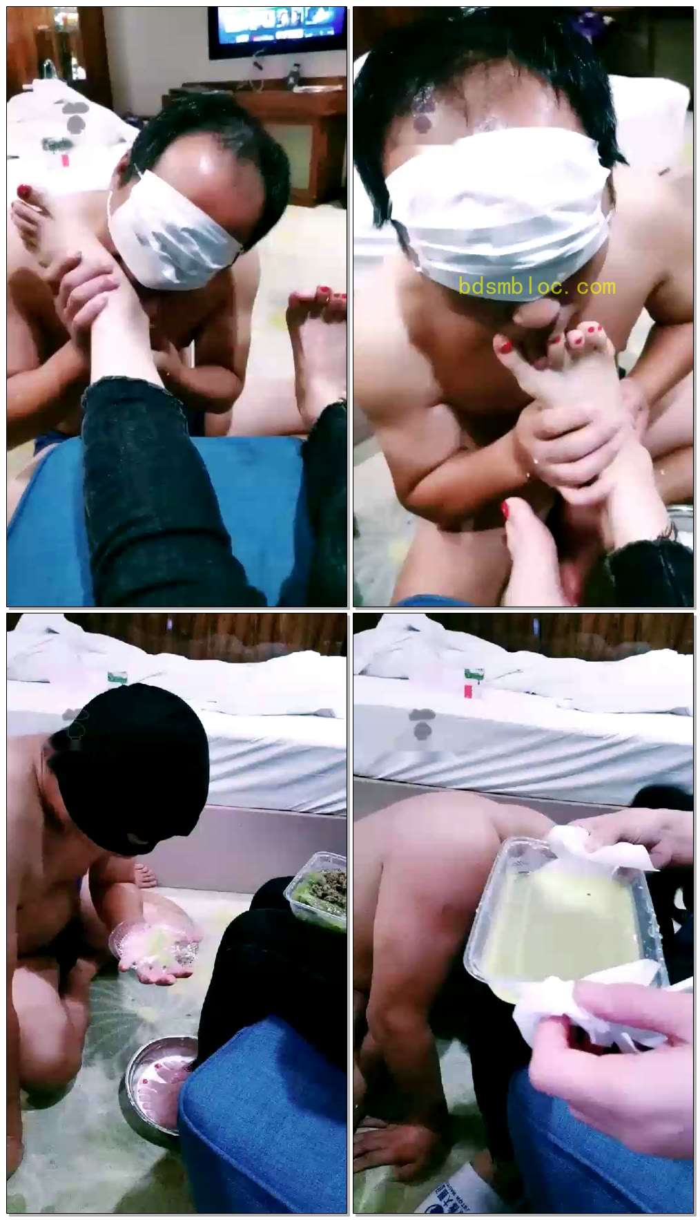 【阳光夫妻S】伺候女主酸奶沐足+咀嚼喂食