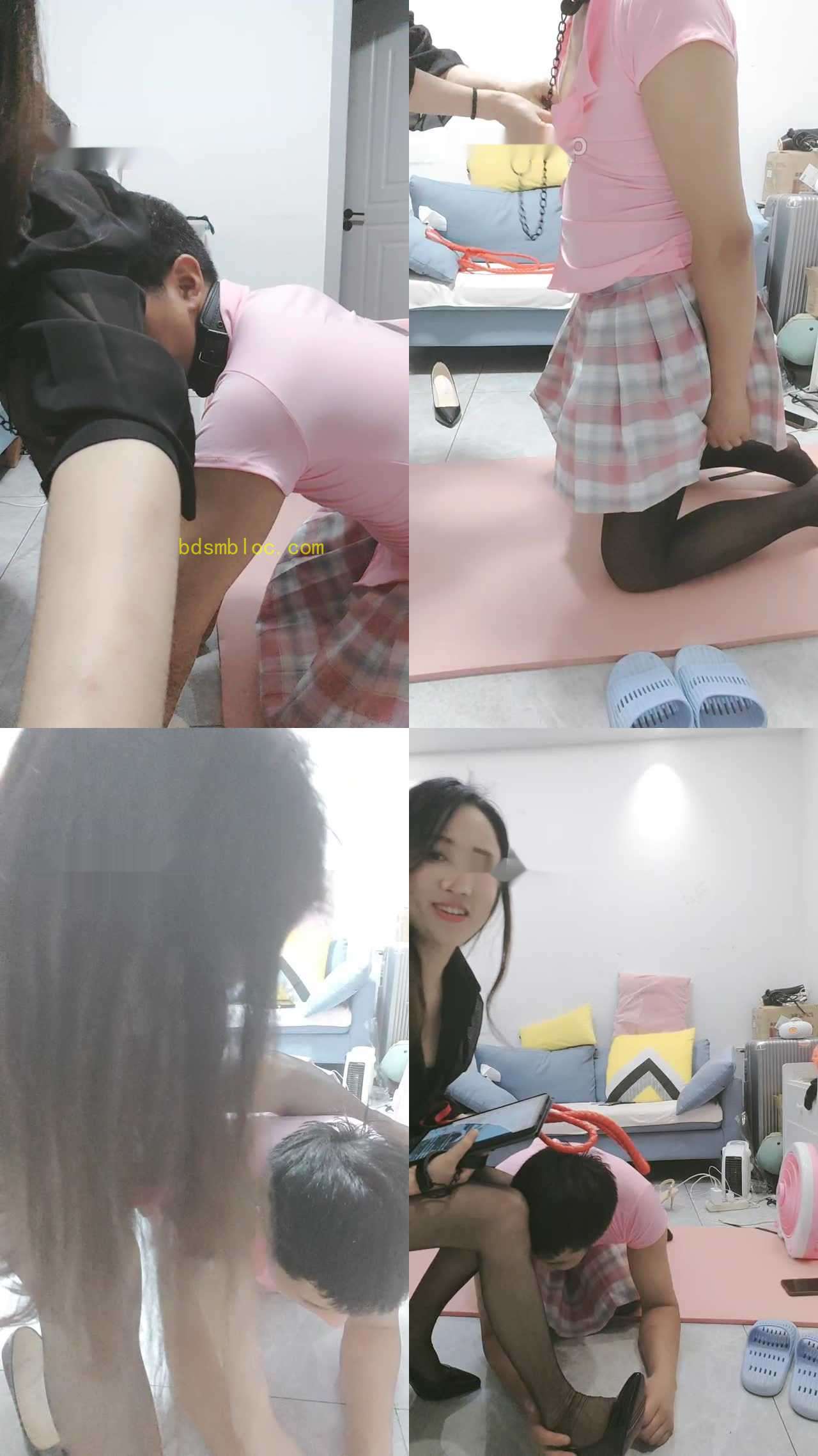 【伊伊S】变装奴胯下辱/打手心/黑丝高跟狂舔