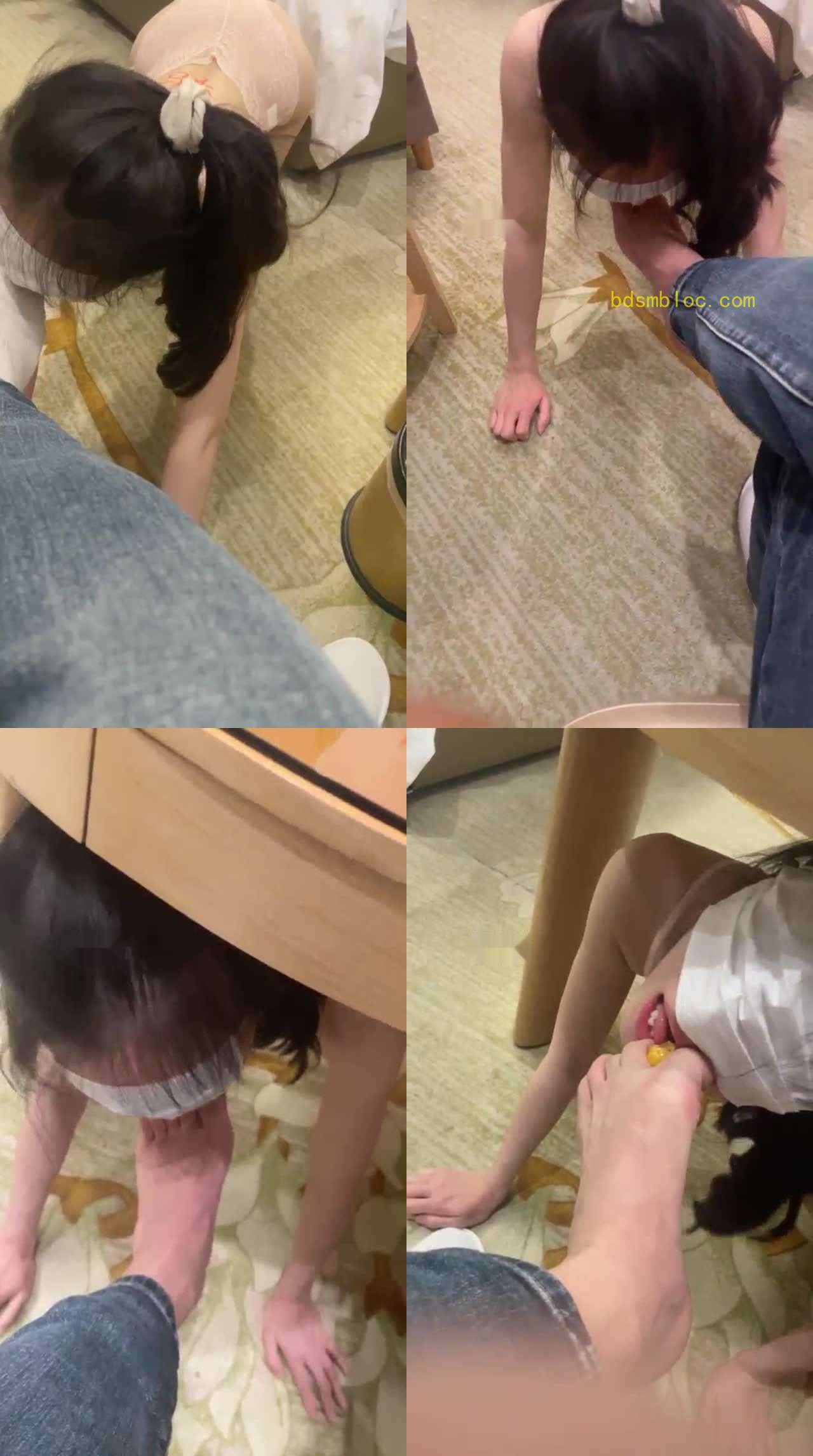 【宇王瑾王】调教女奴 脚喂食