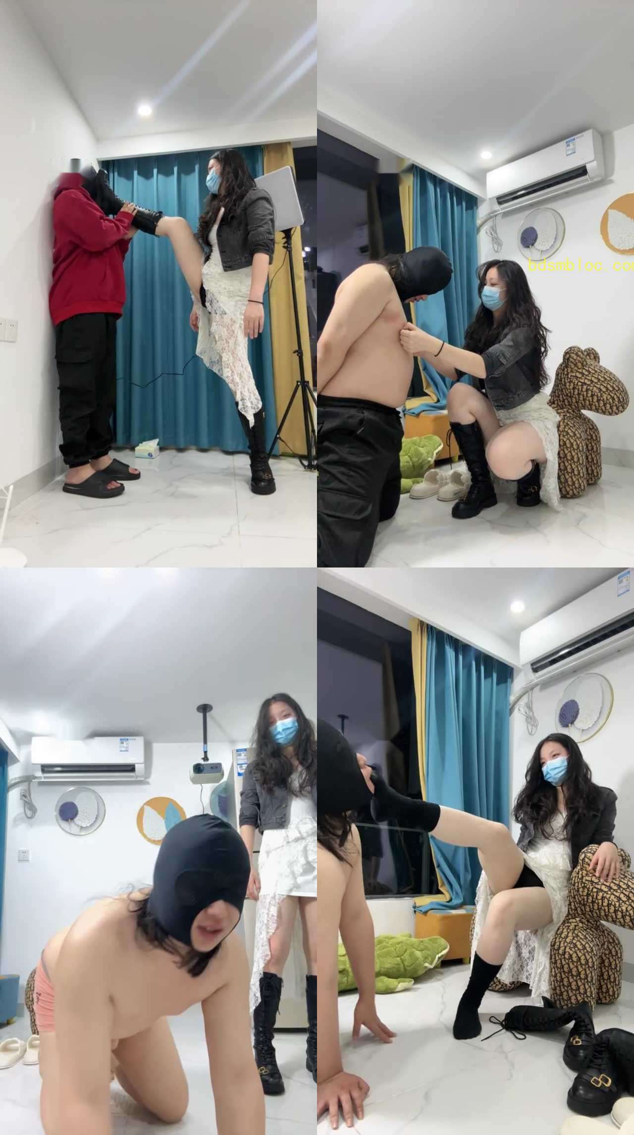 【素人挖掘机】重度掐乳/长靴踩虐踢踹/坐脸窒息