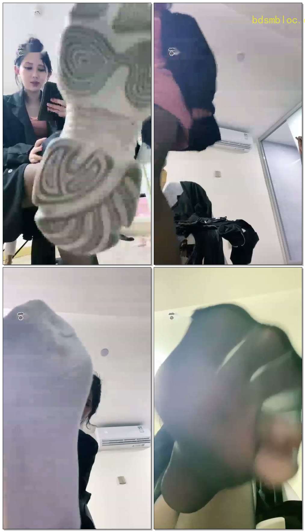【上海芭比】第一视角红绿灯夹心棉袜套丝袜臭球鞋