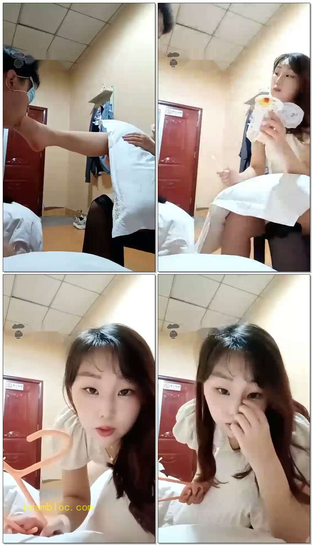 【莉娜S】美女把亲弟弟变成狗，偷闻臭袜子被发现