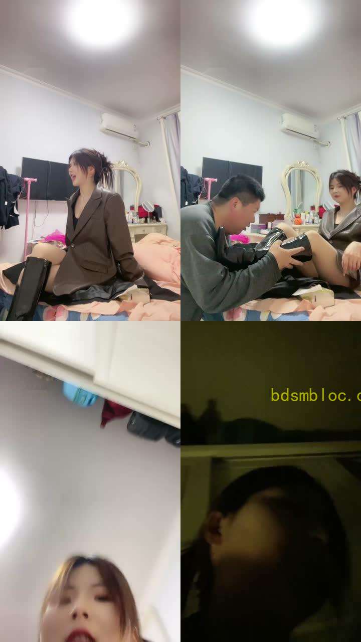 【丹丹】圈养狗奴喂食-圣水做饭-闻长靴臭脚-加官窒息