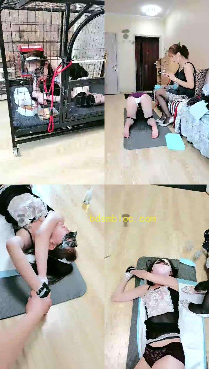 【楚琪S】强制女奴圣水，带母狗跟大家互动