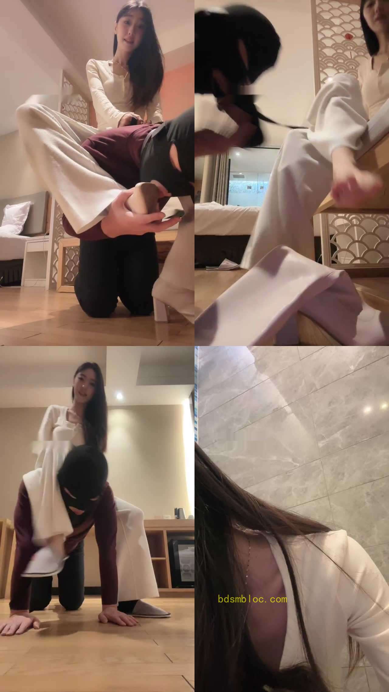 【凉子】骑马转胯/舔闻脏鞋臭脚/舔地板