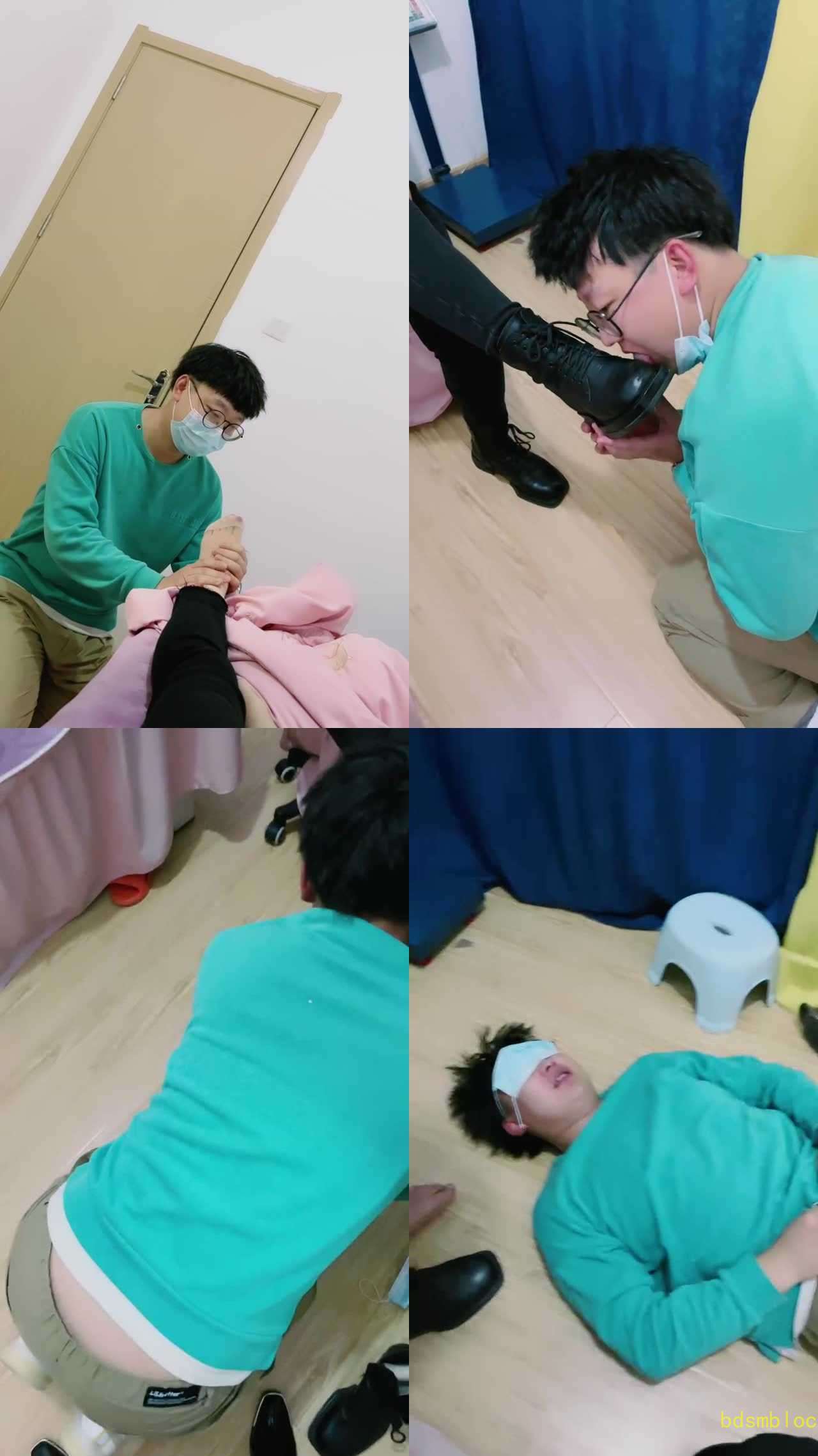 【林夕姐姐SSS】把网约车司机约到美容院给素人姐姐玩
