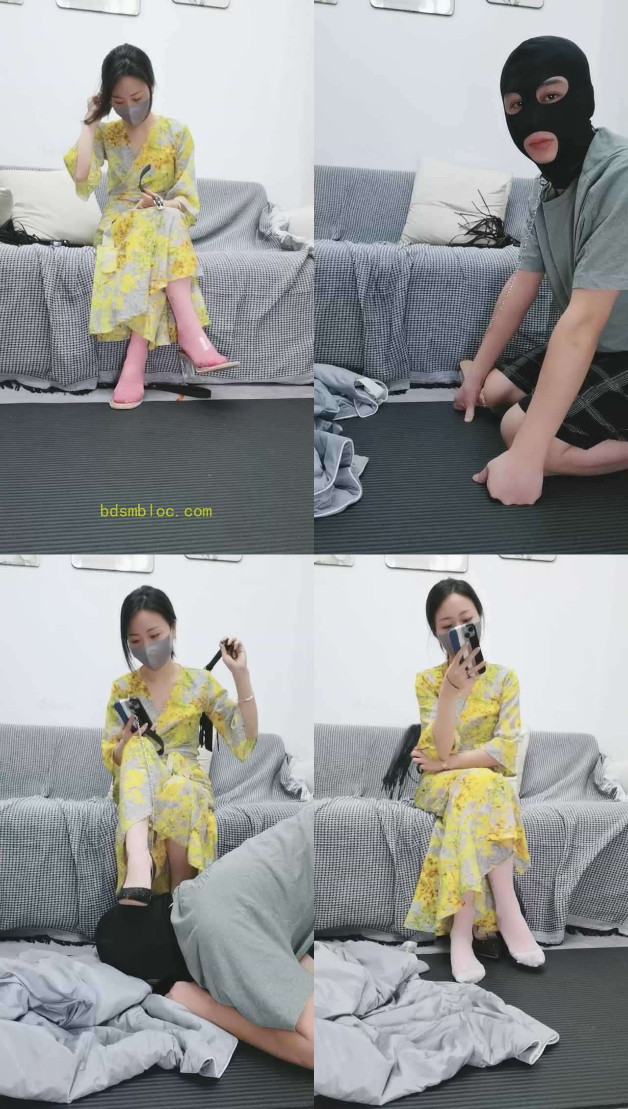 【安安】妖艳丝袜踩踏喂食诱惑绿帽