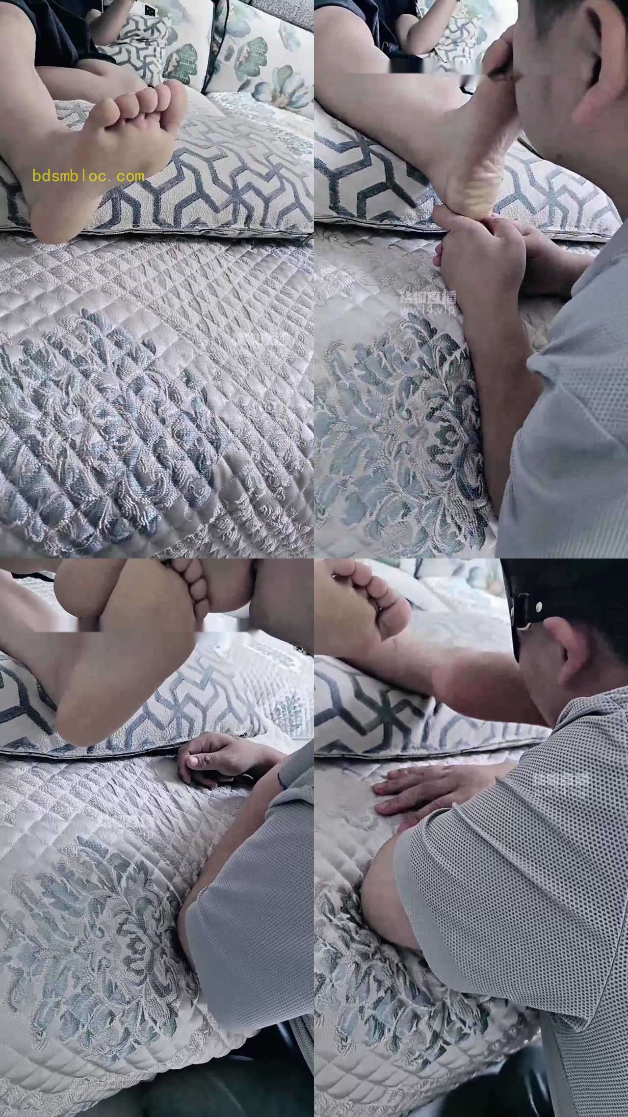 【琪琪美术老师】调教夫奴舔脚