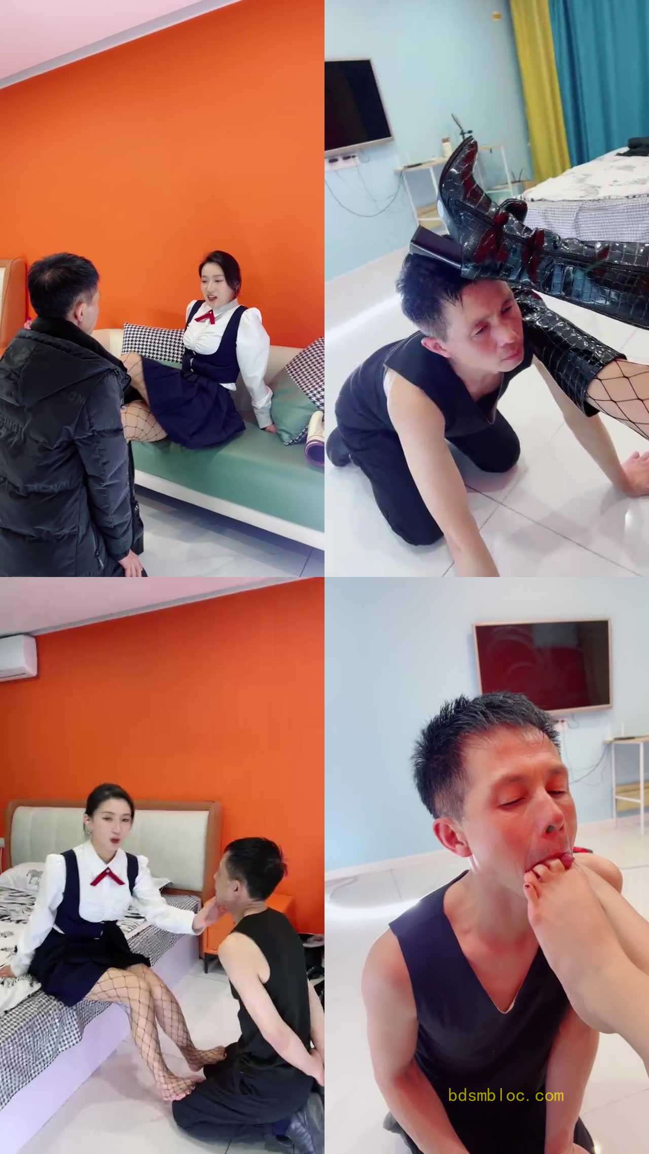 【潘妮女王】拳击女教练暴打会员/网袜长靴辱狗