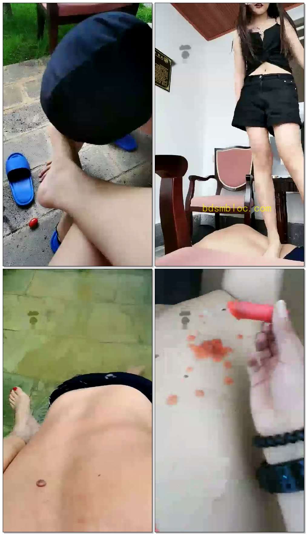 【夏馨S】生活化狗狗全面羞辱喂食，口水，圣水，钻跨，踩踏
