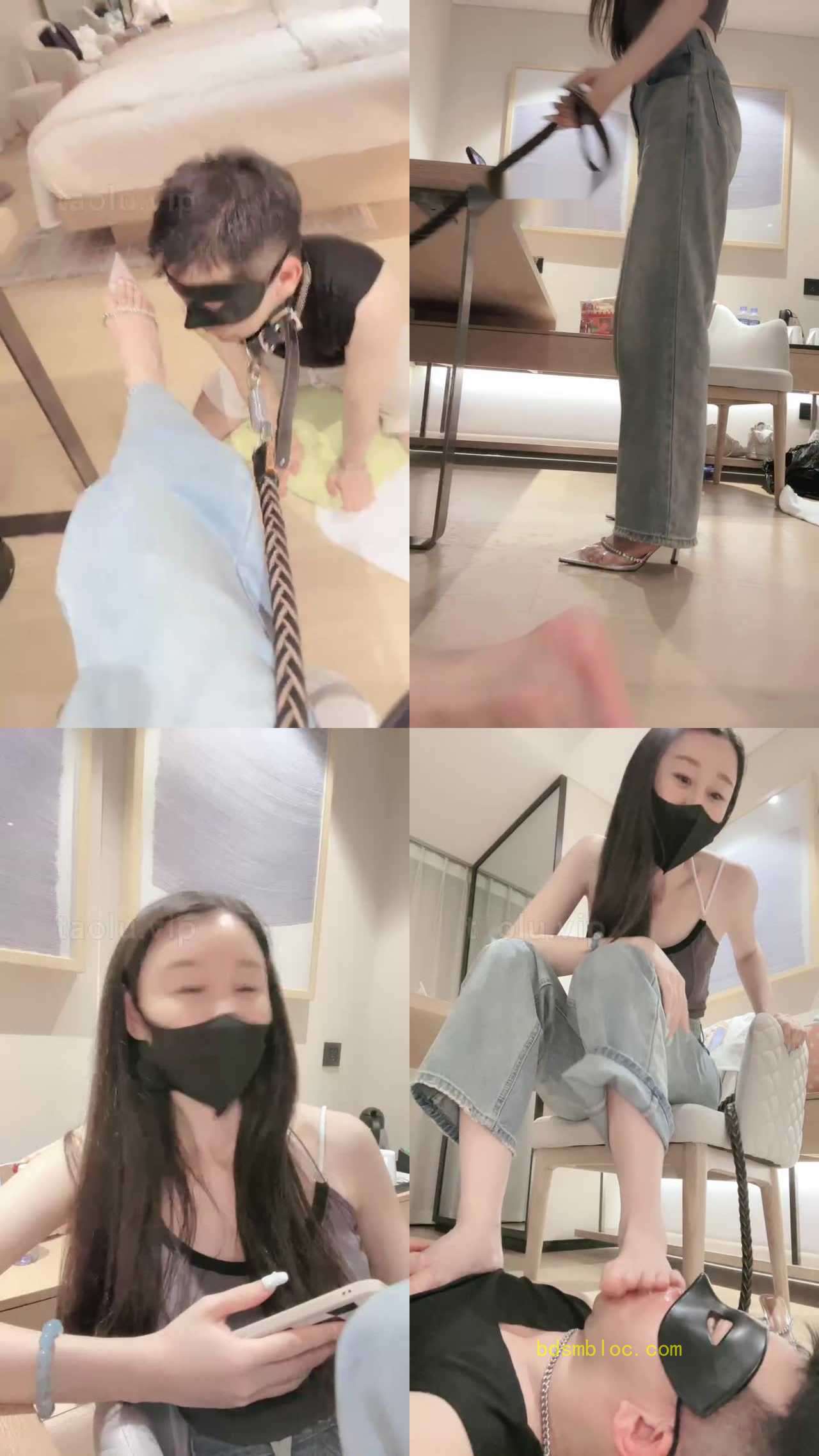 【倪梵】爬山狗原味脚狂舔/碾压狗头/插嘴/口吐喂食
