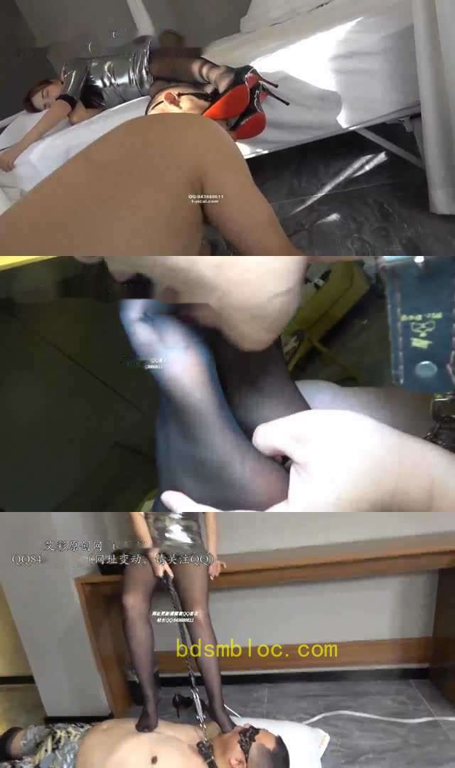【彼岸花】家奴化舌头清理器 黑丝舔食 深喉