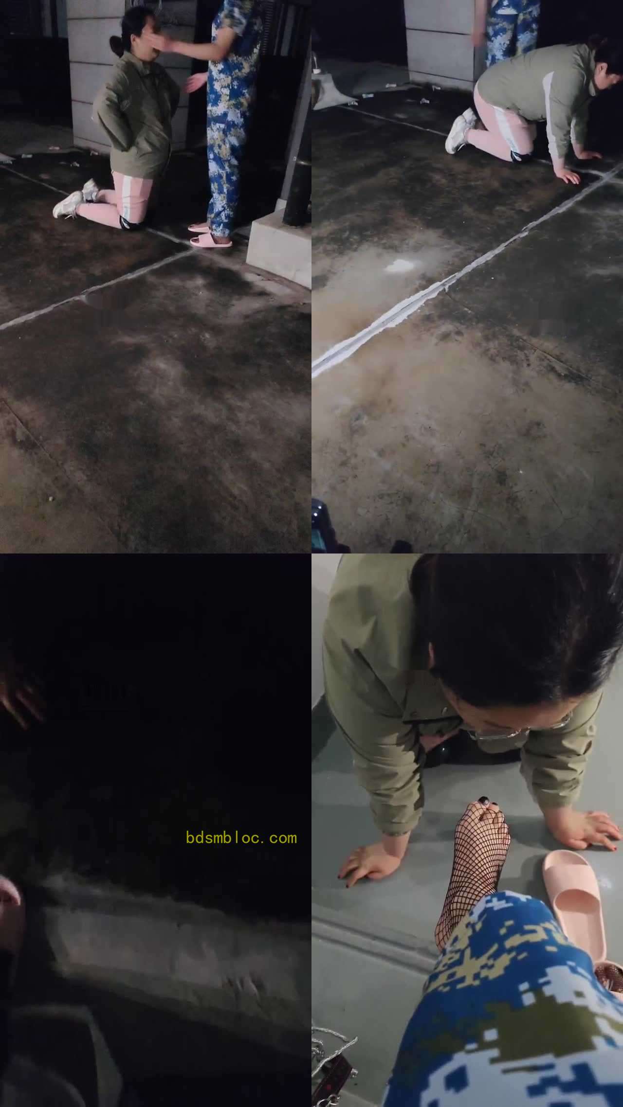 【是樱樱呀】户外调教母狗耳光舔脚
