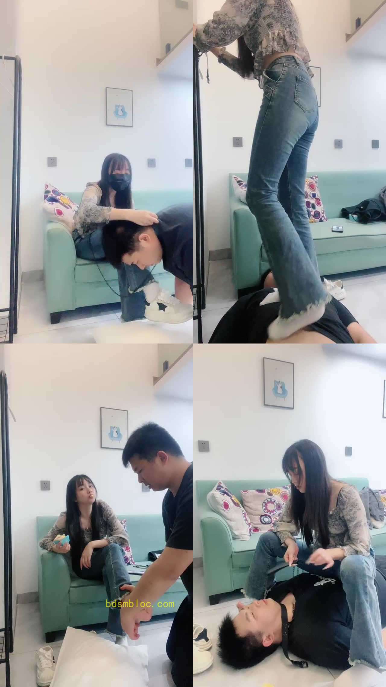 【小乔】抽耳光/舔脏鞋/踩踏/坐脸窒息/脚喂食