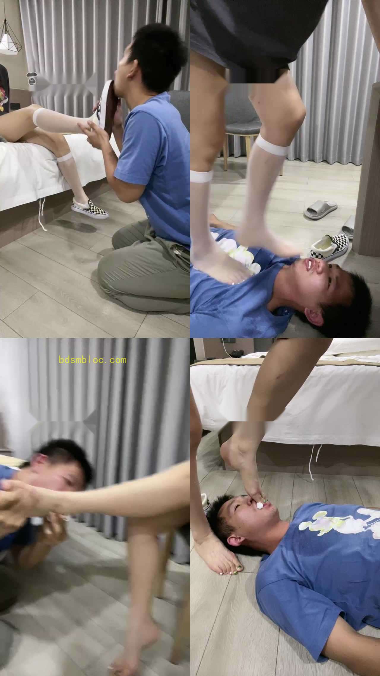 【晨希】棋盘格白丝蹂躏表哥