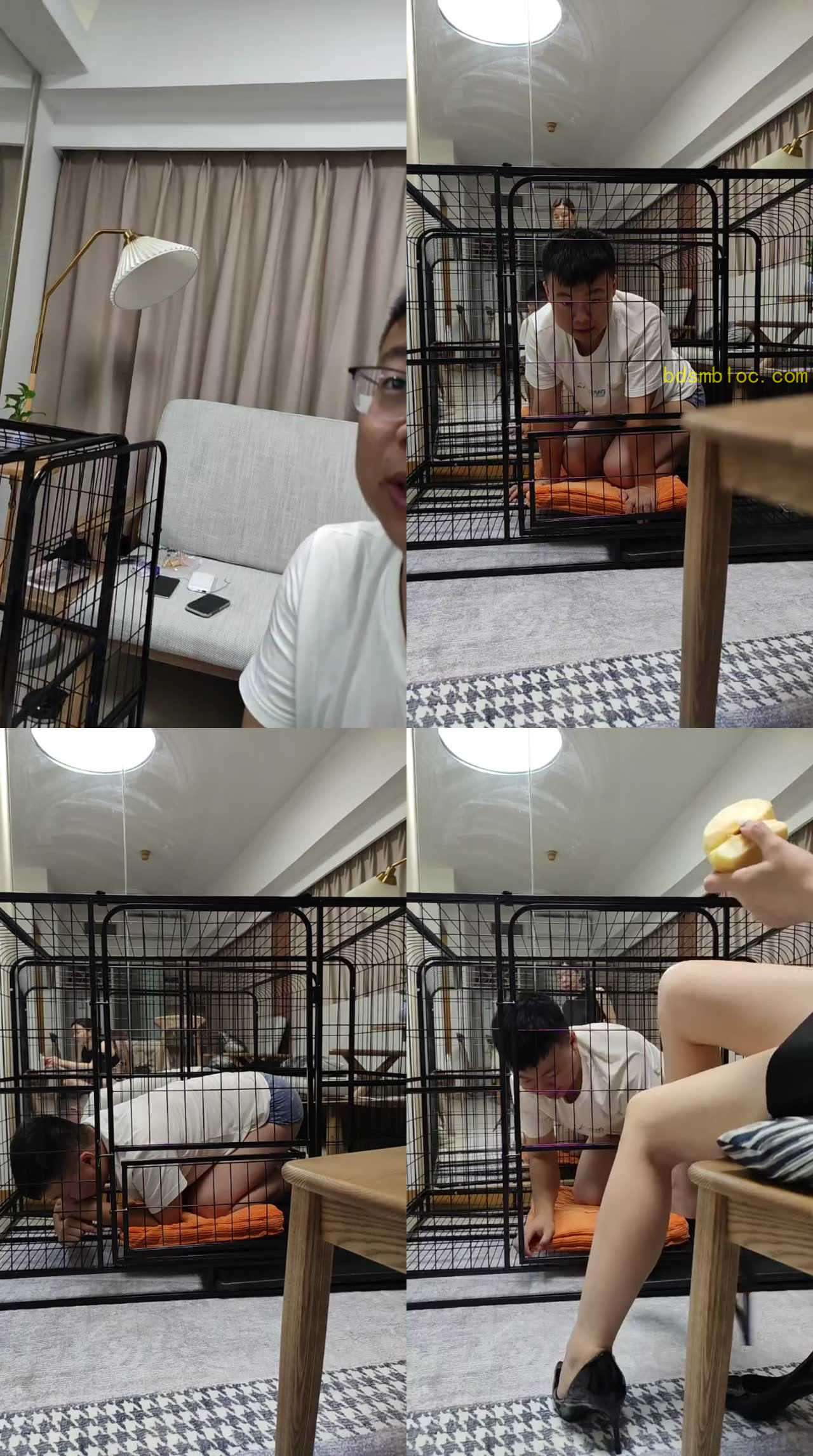 【慕公子】狗笼囚禁-裸足狂舔/脚插嘴喂食