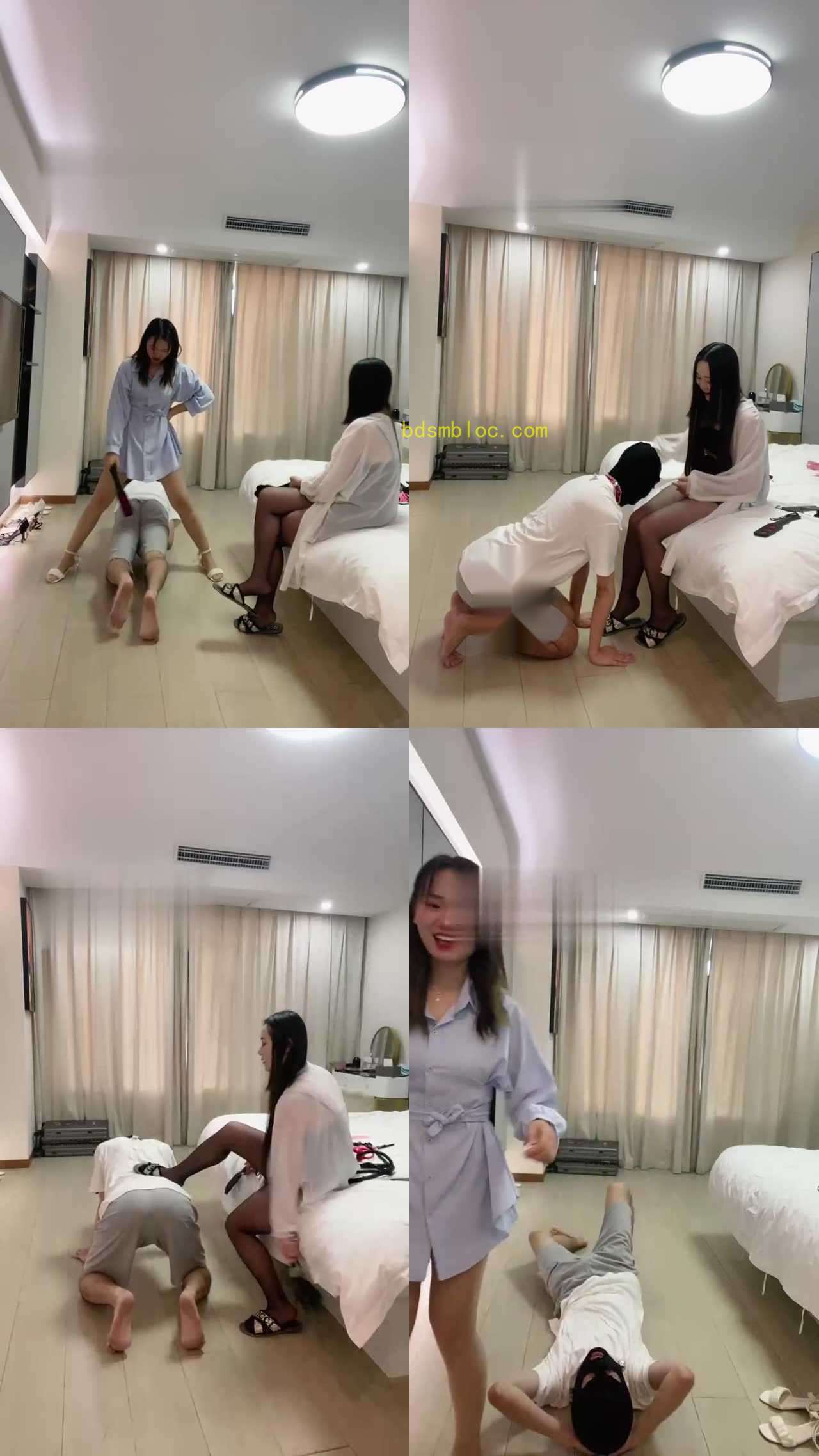 【惠娘娘&amp;00后叶娘S】打耳光 吐口水 鞭打 踩踏（双视角）