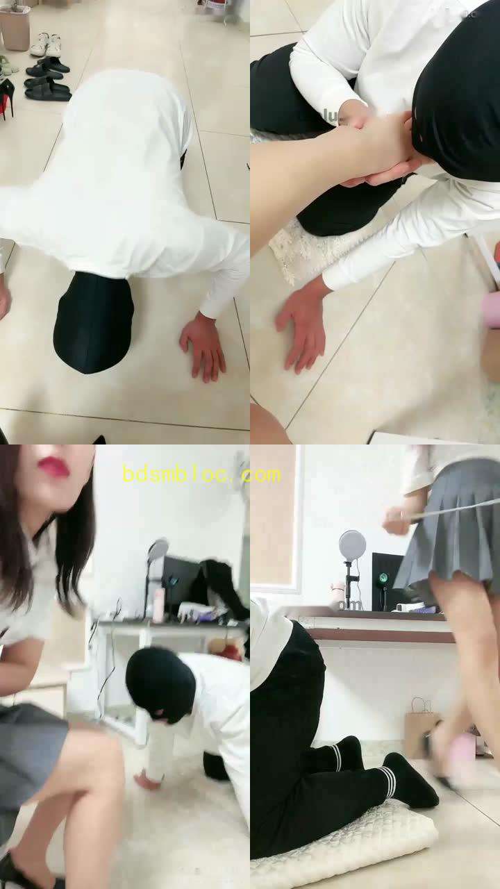 【S乔妹儿】调教学生狗耳光奴