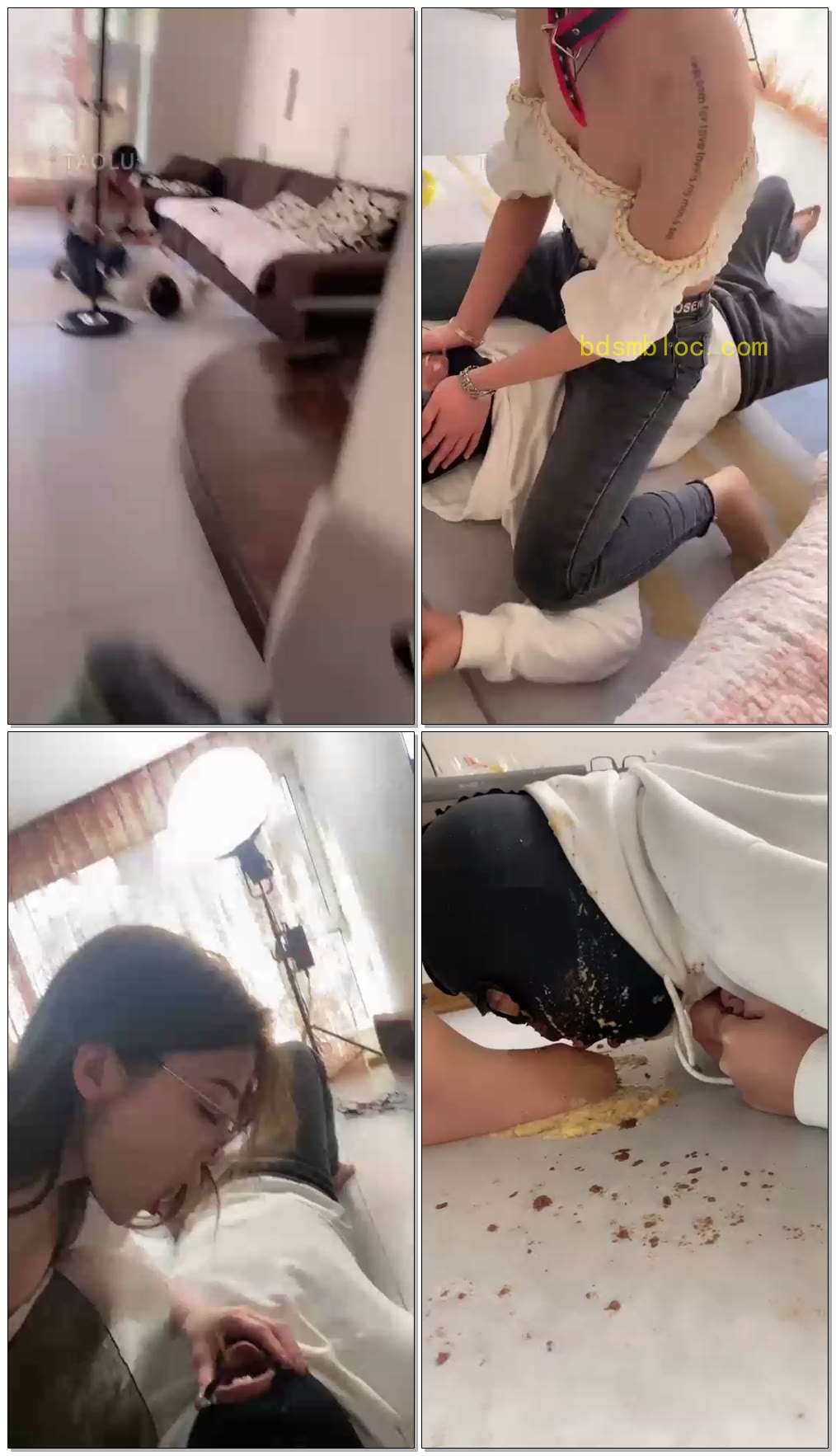 【领主老大】奴下奴女奴呕吐男狗圣水输液袋喂食重口场