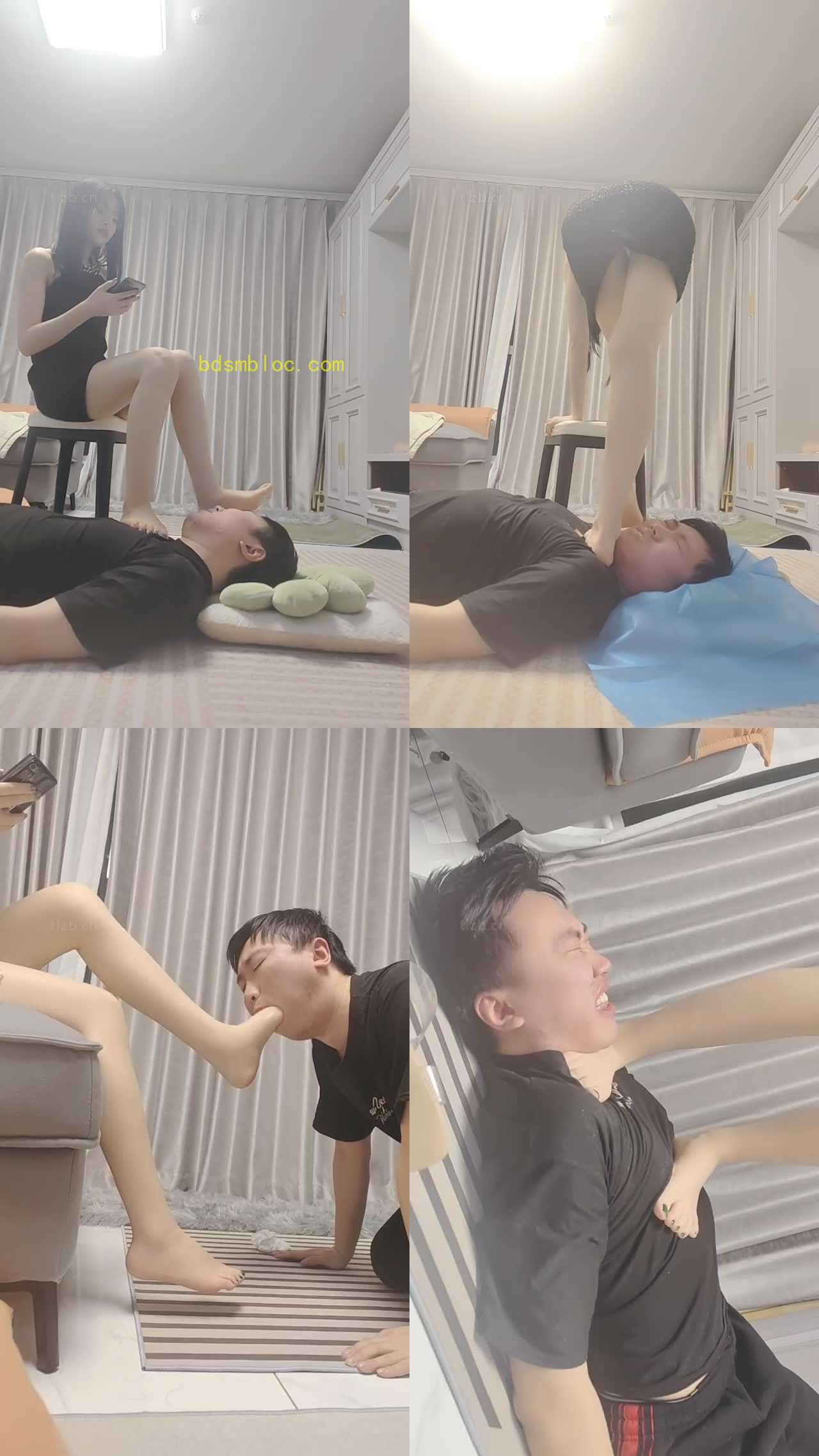 【丫丫】全体重踩踏/裸足踩狗脸/深喉