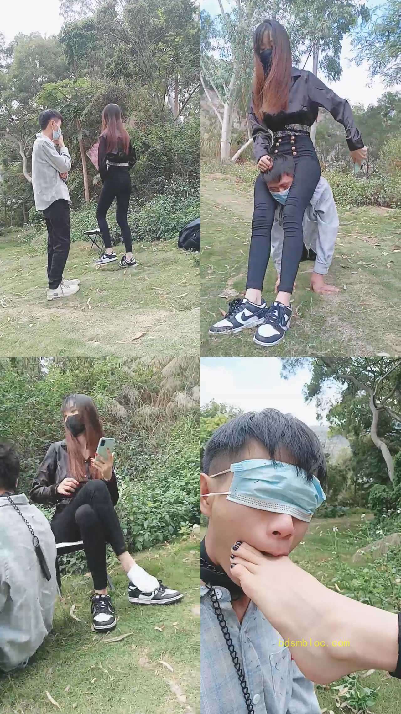 【美娜格格】剧情-卖花女暴揍猥琐男/白袜深喉/转胯/腿绞