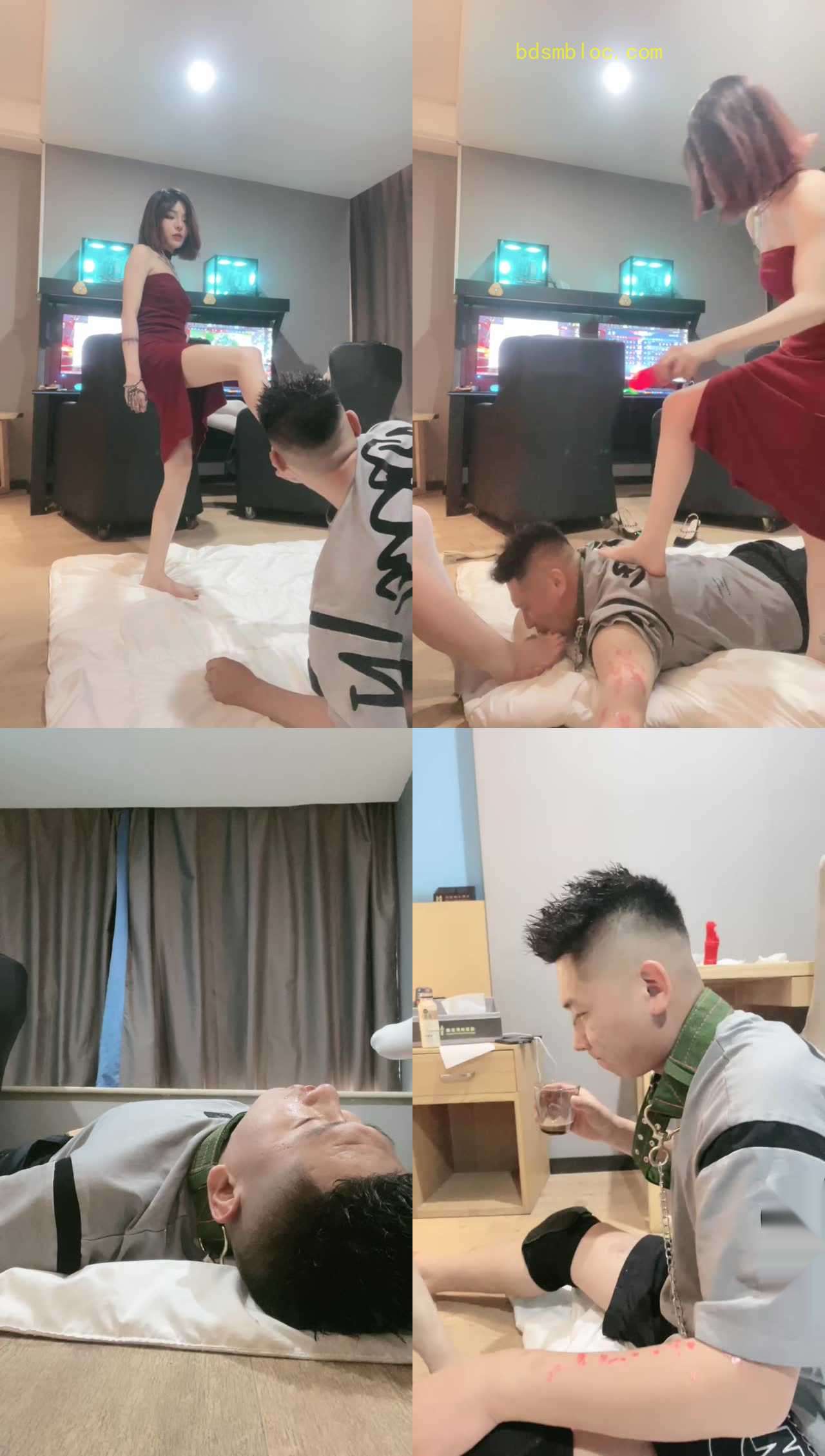 【智恩】电竞酒店-三人修女妹妹哥哥反被调-踩踏滴蜡耳光-喂口水