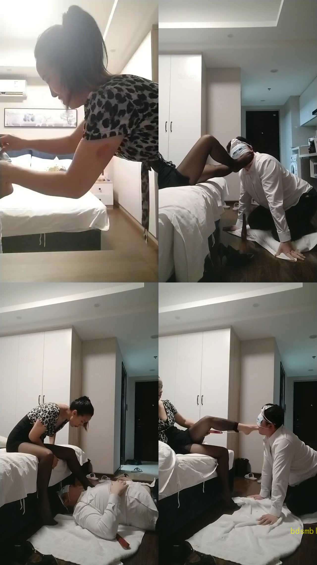【左罗夫人】骑马转胯/高跟黑丝跪舔/内裤套头/赏赐圣水口水