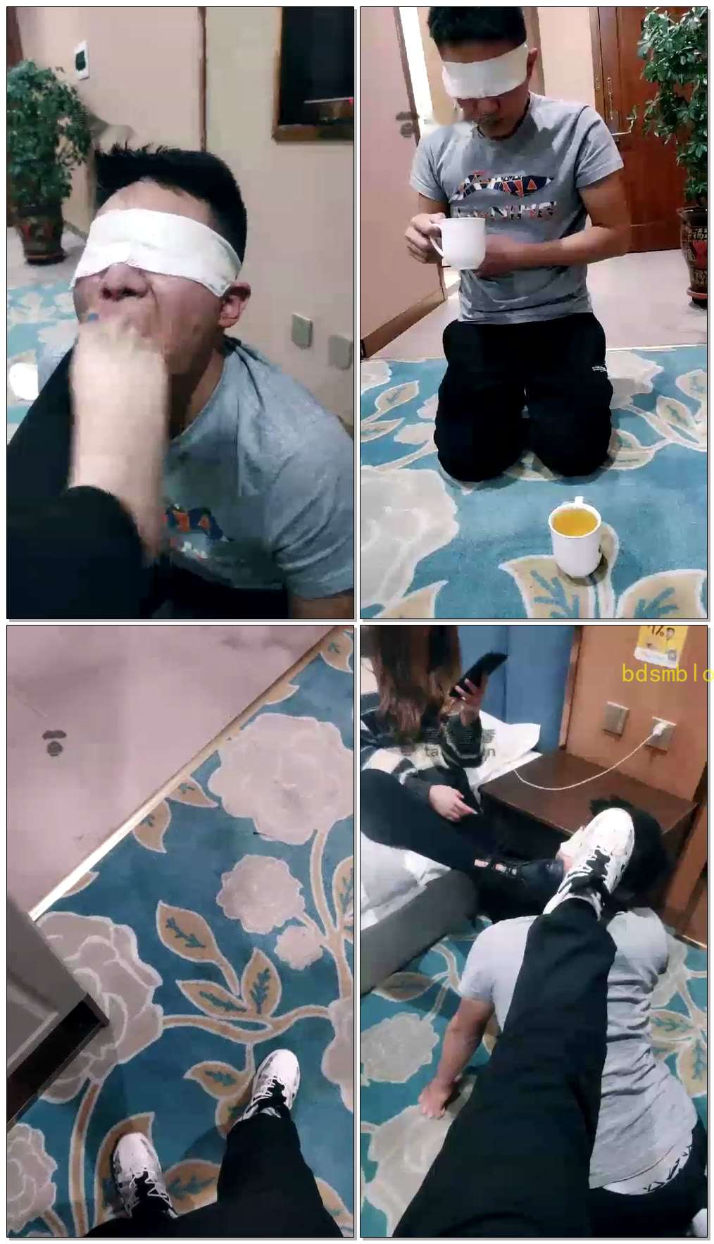 【依依女王大人】继续调教，耳光，舔脚圣水
