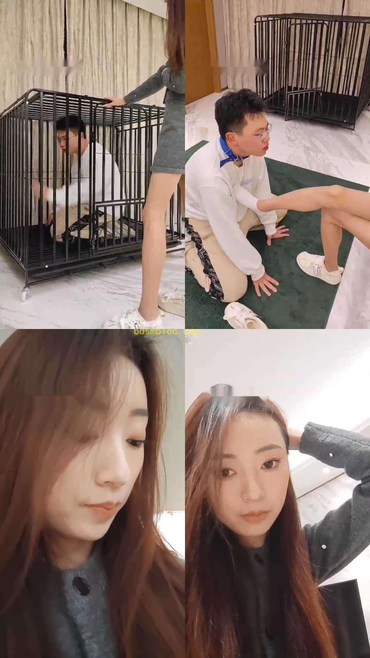 【森田熙子】狗笼圈养同事-踩狗爪/骑马/吃短袜/虐乳