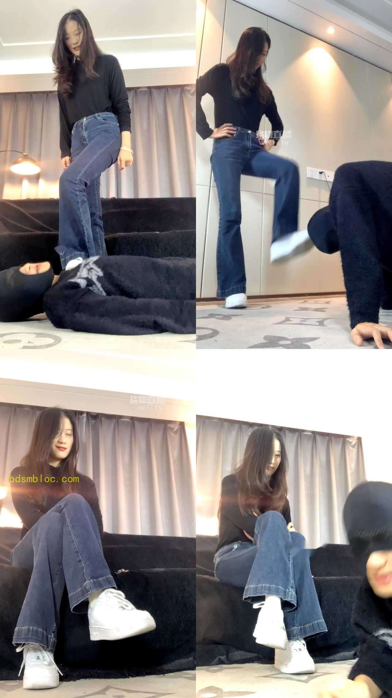 【女生也能很暴力】开发御姐女大空军白袜