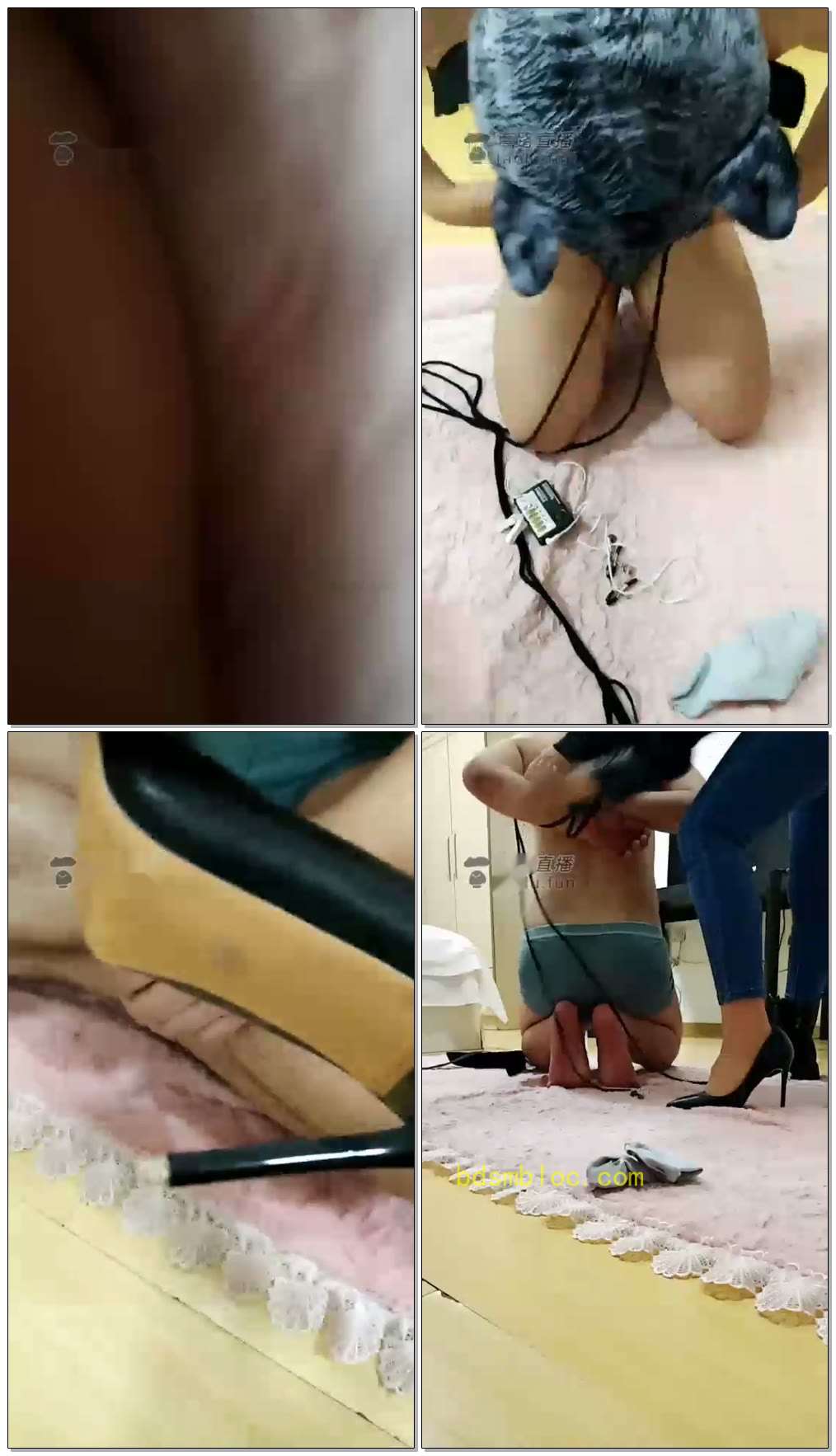【晓久S】训家狗骑马舔脚电击