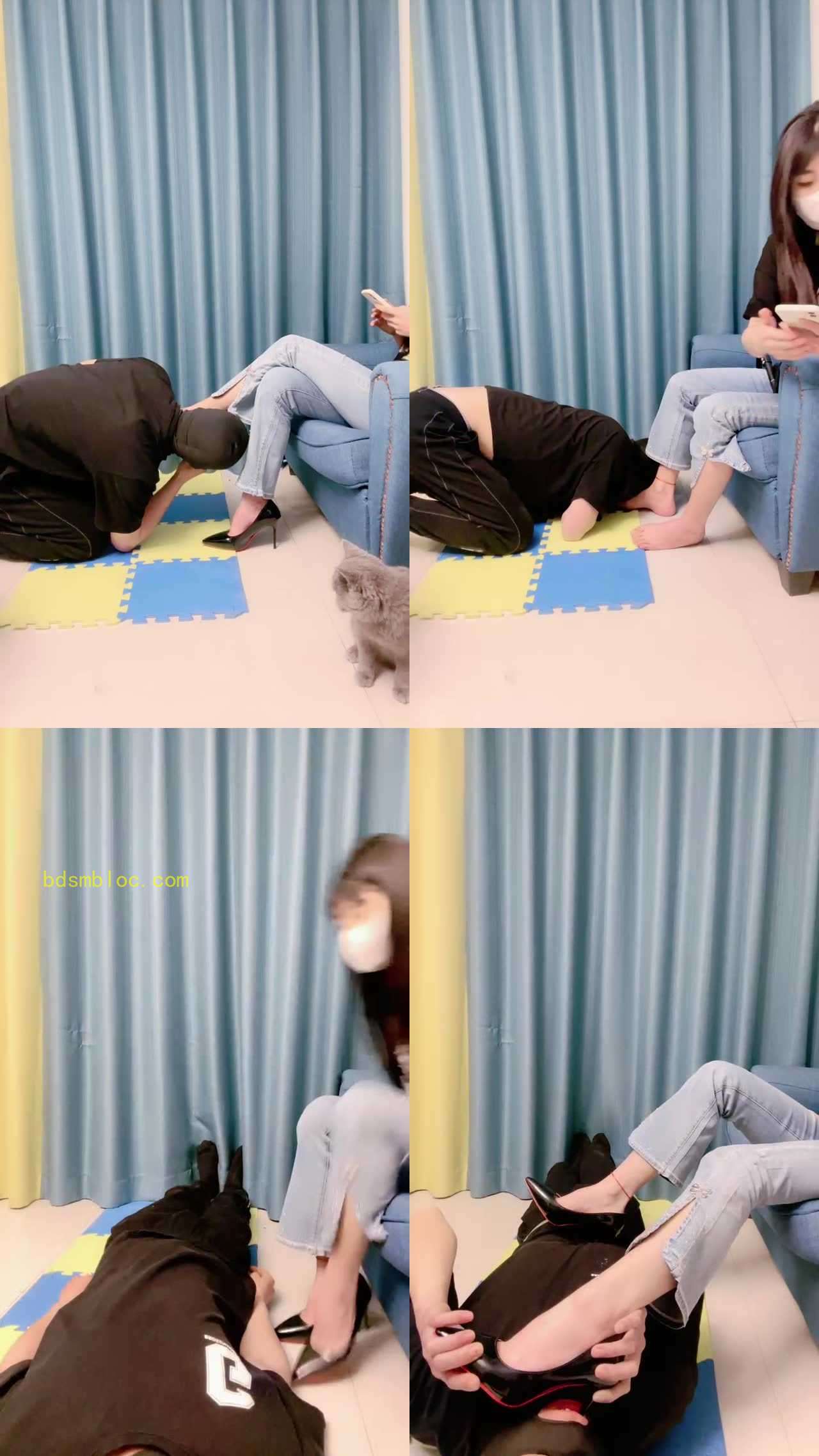 【兔兔大人】卑微男友求舔脏鞋