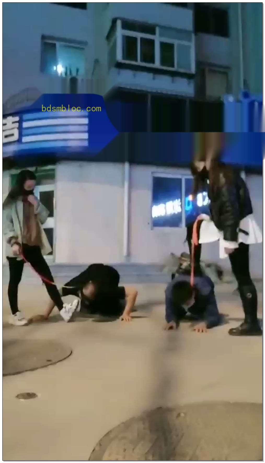 【傲柔】马路边比赛骑马，骑脖子，舔鞋，踢踹，无视路人围观