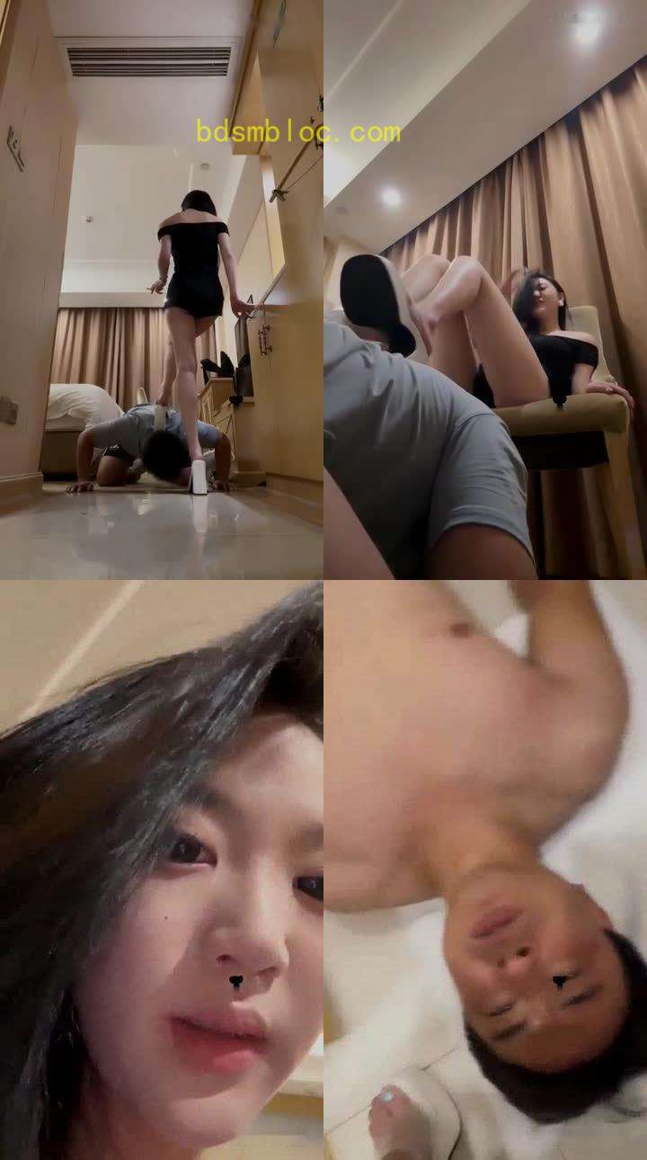 【车模伊】调教脚奴清洁马桶