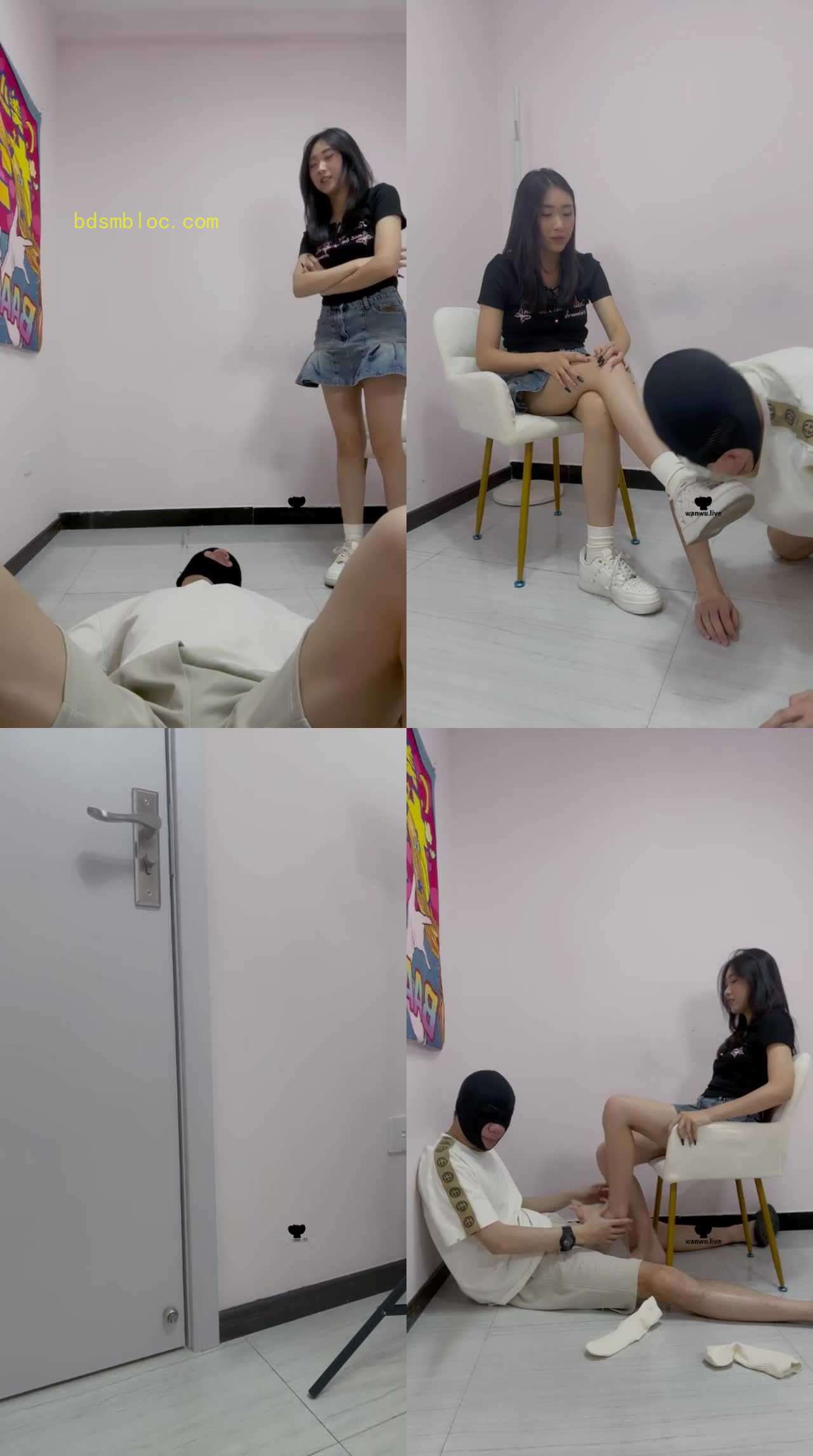 【狗哥】大二素人S-坐脸窒息/抽耳光/舔脏鞋底/白袜脚捂脸