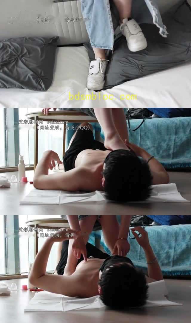 【黑丝诱惑】【晓俞】素人篇：大二学生晓俞小白鞋踩白床舔原味脏鞋底