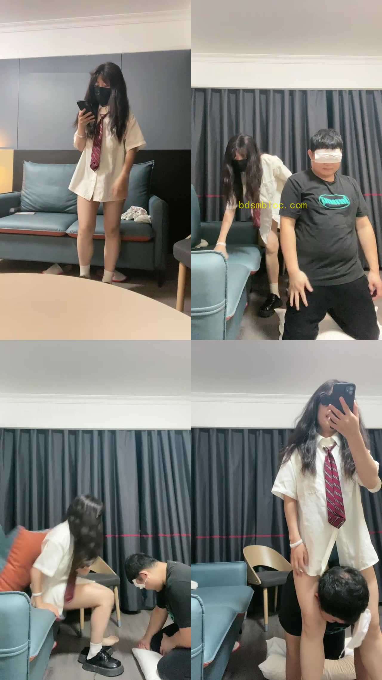 【小乔】萝莉学生主白袜羞辱肥狗