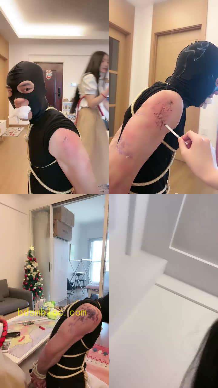 【奈奈生】白袜塞嘴重度刑-烟烫刻字/鞭打/耳光抽小白鞋踩