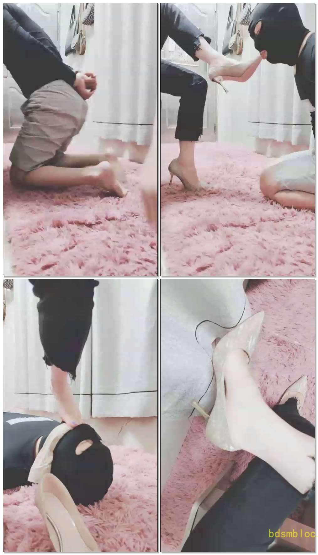 【灵竹】肉色丝袜捆绑，塞嘴调教