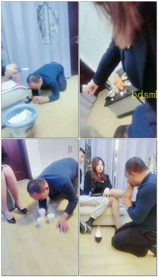 【西北傻子】情侣伺候艾艾清理战场亲吻羞辱口水浓痰厕纸