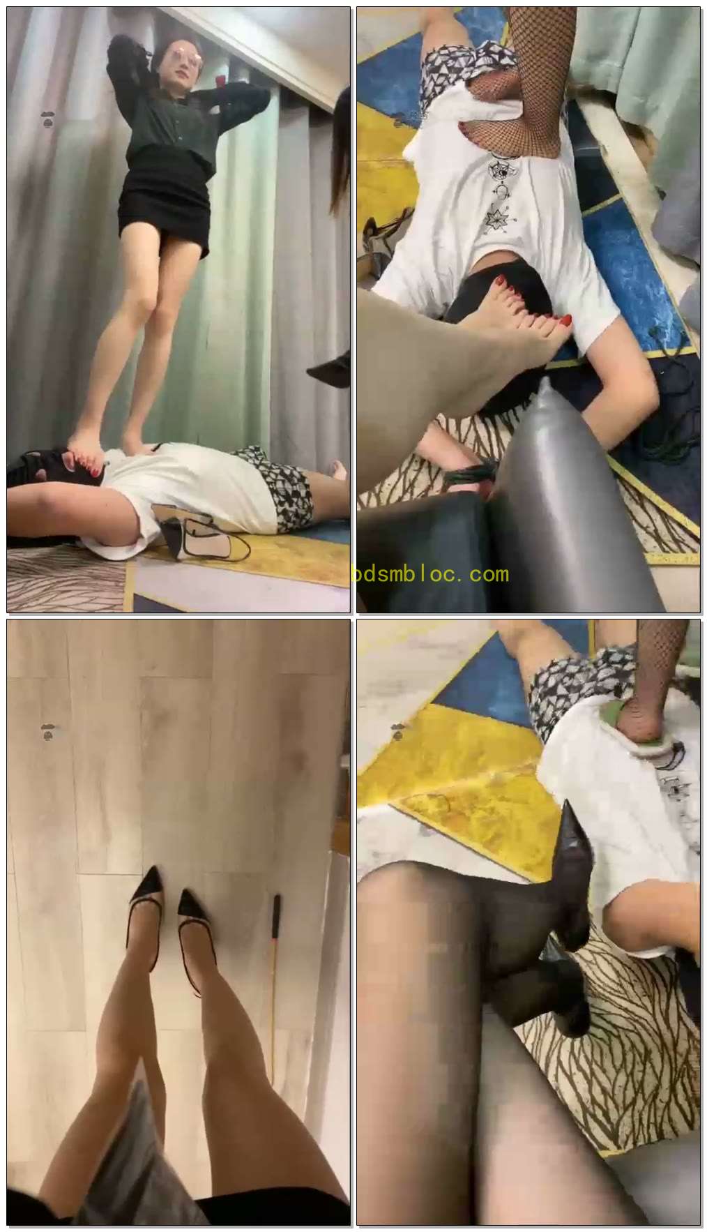 【苏曼S&amp;涵涵S】双女王踩踏小贱狗
