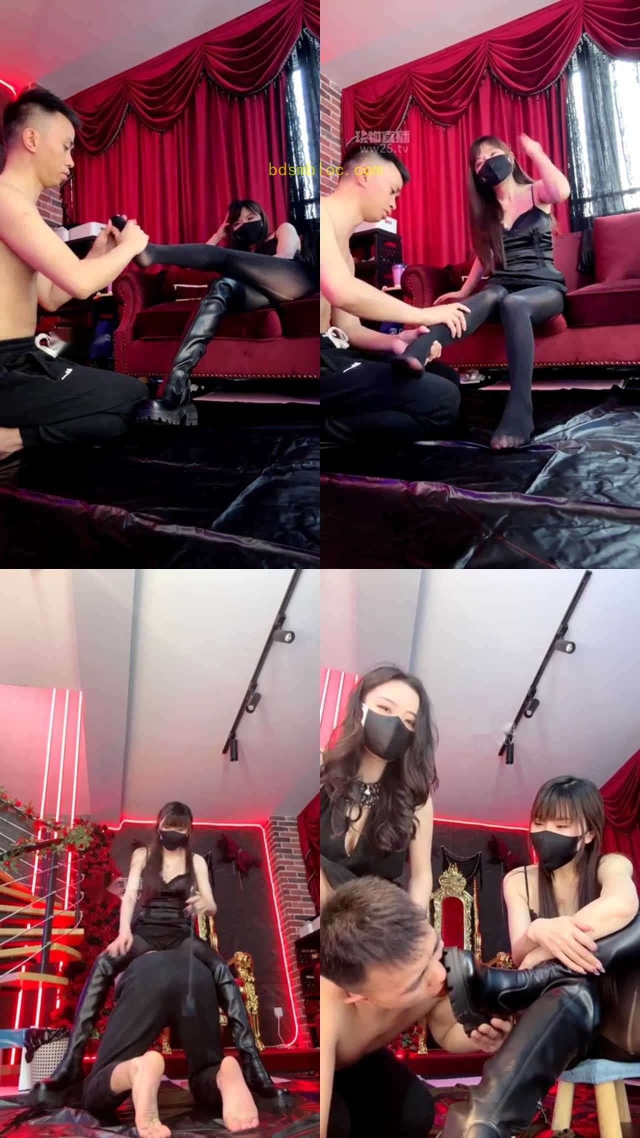 【佳禾小妈伊晨】双主踢踹鞭打教训按脚技师
