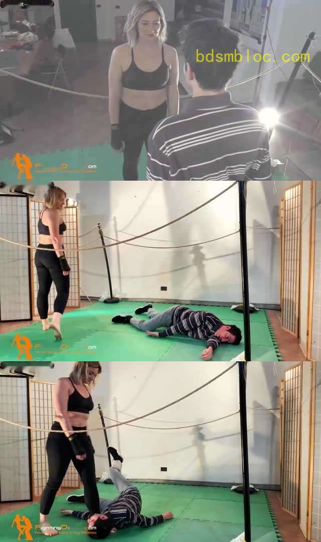 【欧美女王】被女神各种踢断扭断脖子KO！贱男惨遭女神虐杀！