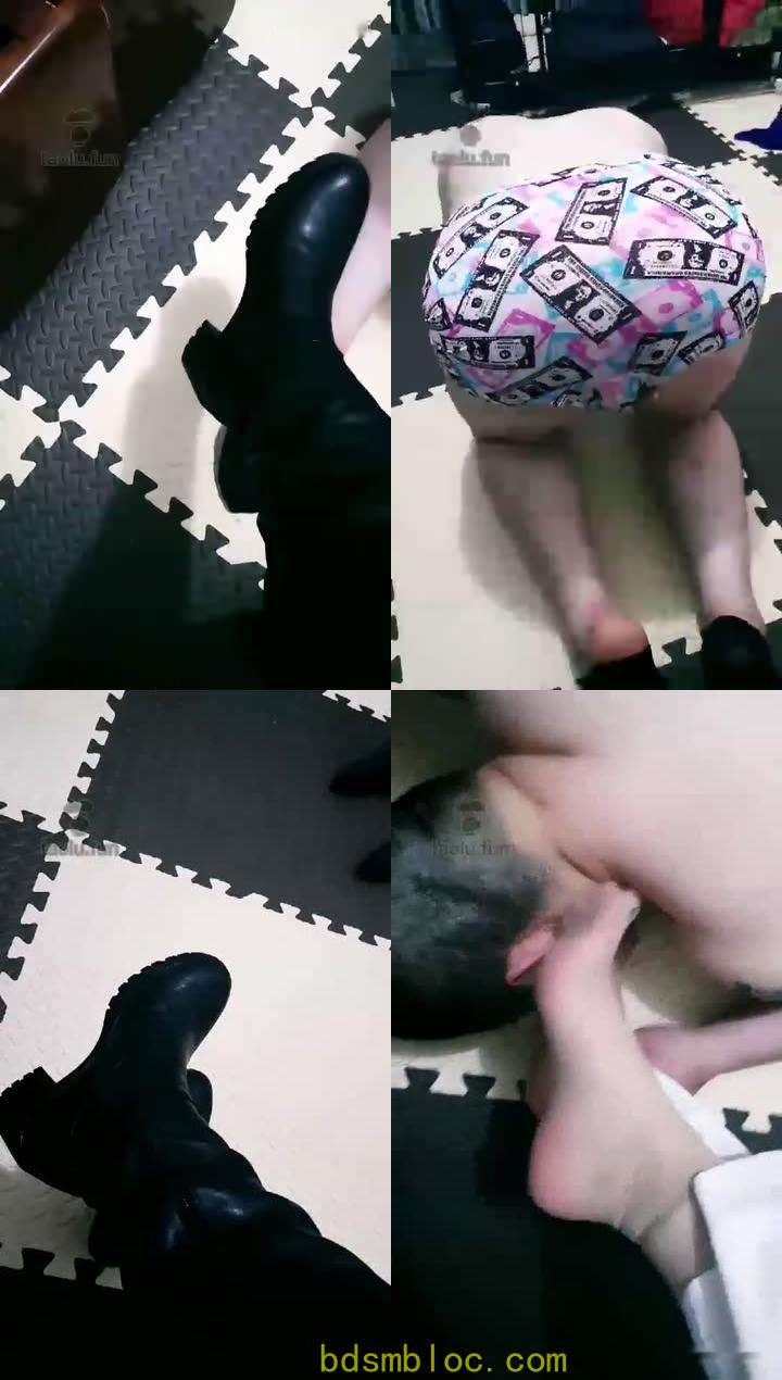 【丝皇女王】大头皮靴练练脚法