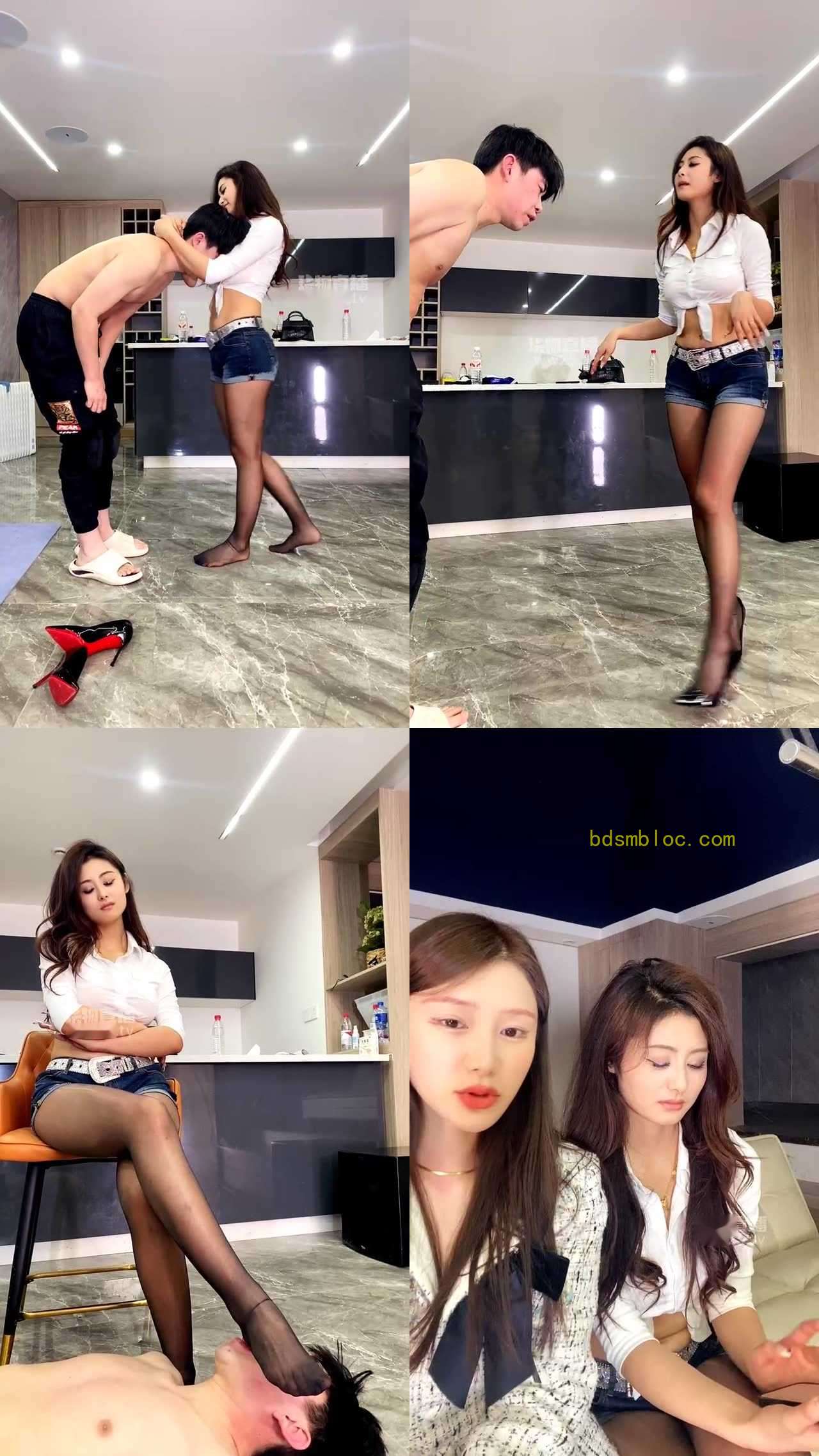 【糜鹿银儿】崽崽膝顶圣水舔jiao脚浓