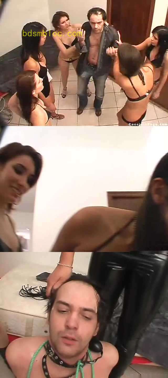 【cucciolopage】5个比基尼美女全体重跳踩狠虐大叔！
