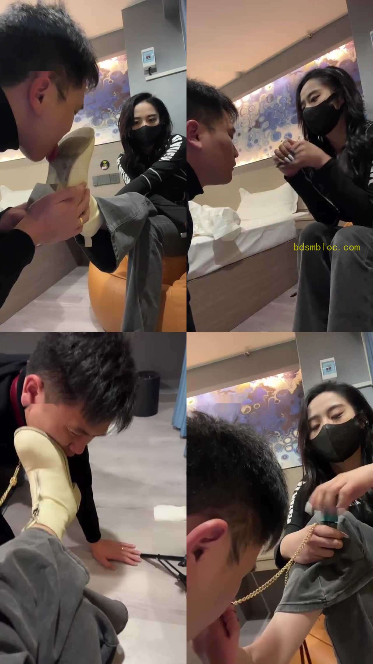 【不知名美女】暴力耳光300下惩罚迟到狗