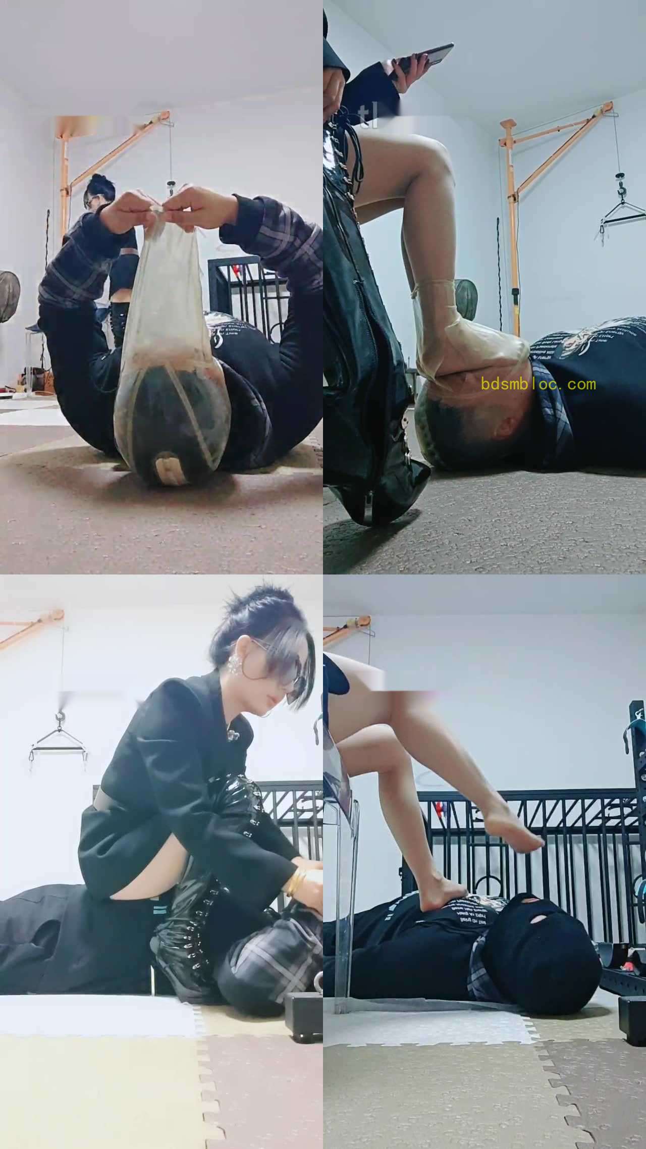 【睸娘】臭脚捂脸窒息-长靴诱惑