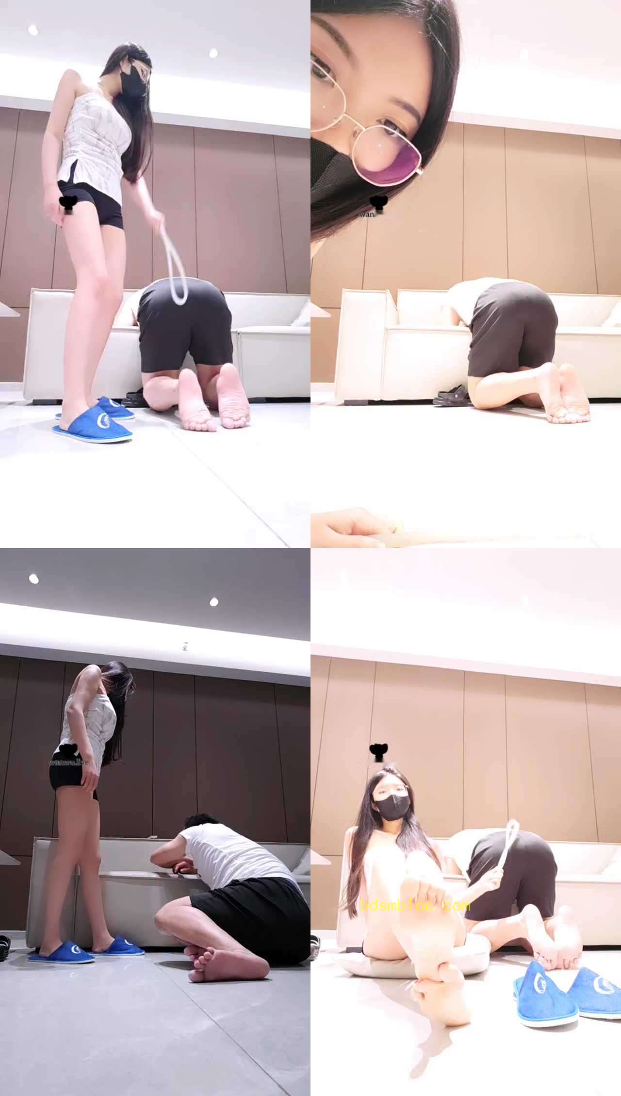【梓晨大大】长腿模特重度鞭打